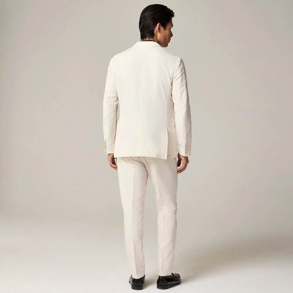 NWT J Crew Ludlow Slim-Fit Unstructured Suit Jacket Irish Cotton-Linen Blend 38R